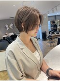 20代30代大人ガーリーショートヘアチョコレートモードショート