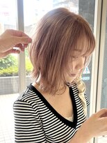 ヨロ 小岩(YOLO) ミルクティーベージュWカラーケアブリーチレイヤーカット