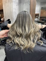 ラフ(LAFF) #バレイヤージュ#グレージュカラー#ボブウルフ#ココアベージュ