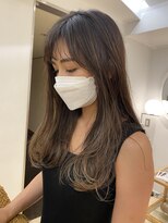 ロングヘア/ハイライト/艶髪/ストレート/ワンカール/銀座有楽町