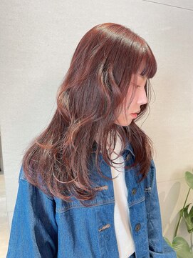 フーコー 下関店(fuhcoh) ピンクラベンダー　艶カラー　山口県美容室