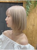 ダブルブリーチで作るブロンドボブ