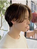 大人ショートボブハンサムショート前下がりショートカット