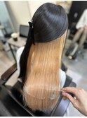 ブリーチ毛にうる艶ストレート