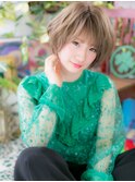 ハイトーン☆くせ毛風カール小顔Aラインボブc6川口20代30代40代