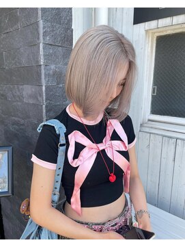 ヴィオラカラー(VIOLLA COLOR) ハイトーンカラー×ナチュラルボブ/小倉