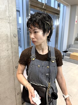 カケル(×.) ウェットマッシュショート×ハイライトニュアンス