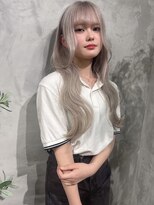 アポロ 横浜駅店(apollo)&nbsp;xカラー/ホワイトグレージュ/レイヤーカット/チェリーブラウン