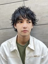 ノットバイベル 大宮(knot by belle)&nbsp;マッシュウルフ/ブルーブラック/ニュアンスパーマ/大宮メンズ