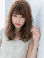 ローレン(LOREN)&nbsp;＊LOREN＊ピンクベージュ愛されフェミニン無造作カールセミディ