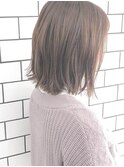 切りっぱなしボブスタイル□ピンクベージュ<noah四条>