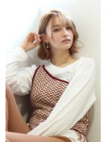 クラン 六甲道(Chlan)&nbsp;切りっぱなしボブ×ニュアンスパーマ[六甲道/パーマ]