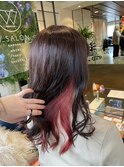 【W_SALON 河原町】インナーピンク/髪質改善/インナーカラー