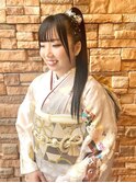 二十歳の集い ポニーテールパッツン前髪