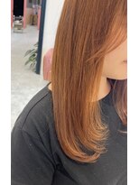 モア 岡崎(more)&nbsp;オレンジベージュ×レイヤーカット