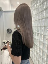 サンクプロジェクト(cinq PROJECT)&nbsp;韓国風レイヤーボブカットミルクティーベージュカラーグレージュ