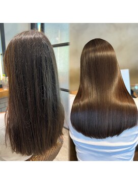 メゾンドムニ 恵比寿(Maison de MUNi) 髪質改善ストレートベージュ秋カラートリートメント