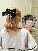 ボブでも可愛いハーフアップのイベントアレンジ♪