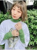 オン眉ボブのブリーチパーマ【大毛亮佑】