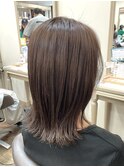 くびれヘア/アプリコットオレンジ/ハイライトカラー/中村郁未