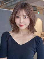 アグ ヘアー リーフ 湊高台店(Agu hair leaf) 《Agu hair》ミルクブラウンミディ×numberA.ベースケアミルク