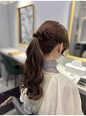 【ベーシックヘア】ねじりポニーテール
