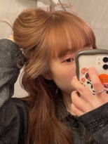 ナヌーク ダイカンヤマ(nanuk daikanyama)&nbsp;育てるカラー・オレンジヘア・オレンジベージュ・透明感カラー