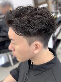 リバースショート フェザーパーマ