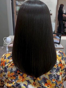 ベリテ 津田沼駅前店(verite) 黒髪カタログ/クラゲヘアー/オリーブグレー/津田沼駅前