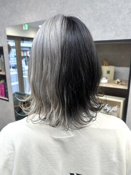 リベストバイジェービー 稲毛(li best. byjb) ワンホンレイヤー/ミルクティーブロンド/ダークブルー/稲毛