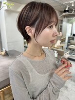 ミィ 浦和(mee)&nbsp;透明感カラー ボブ 前髪 ショート カラー ブリーチ&カラー