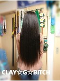 仙台エクステ 編み込み へそ下ストレート スーパーロング