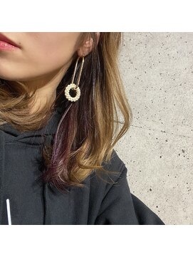 エムエーヘアースタジオ(M/A hair studio.) インナーカラー パープル