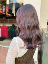 ロア 福岡天神本店(LORE)&nbsp;パープルグレージュ×淡ピンクインナー×ハイトーン