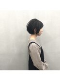 丸みのあるショートボブ