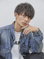 小久保Style☆波巻きハイライト束感ツーブロックマッシュパーマ