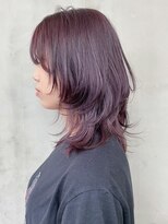 レイヤーカット_ピンクベージュインナーグレージュ_ba461831