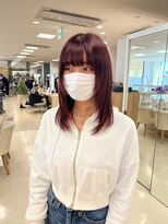 ケンジ 平塚ラスカ店(KENJE) レッドカラー/暖色カラー/レイヤーカット/平塚/湘南