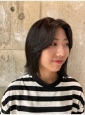 ハイライト地毛風カラー