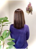 ミディアムボブ+髪質改善ストレート