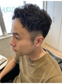 ベリーショート×ナチュラルパーマ