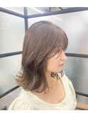 外ハネボブ/大人かわいい美髪/ペールベージュ