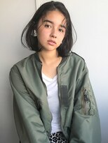 ラーサ(LaHzA) 大人ボブミニボブ黒髪ショートボブ顔まわりレイヤー20代30代