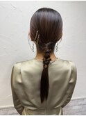 タイトスタイル渋谷ヘアセット　タイトポニー　UCHIDA