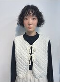ミニボブ　カーリーパーマ