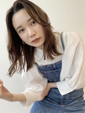 ユーフォリア 青山(Euphoria) 大人かわいい外ハネミディー＊流行りの顔まわりレイヤー◎