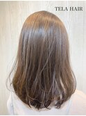 シアベージュ×ナチュラルロブ♪【TELA HAIR妙典】