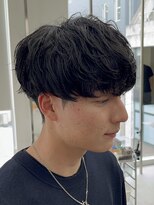 フィフス 天神大名(fifth)&nbsp;福岡天神ゆるめシャドウパーマメンズマッシュウルフカット緩め