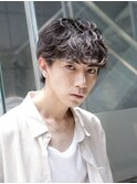 万代波巻きパーマハイライトシャドウパーマツイストパーマウルフ