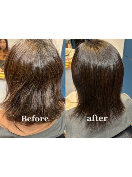 【大阪梅田/中津】カラー同時施術OK。縮毛までは…という方に◎自然なストレートでうねり・広がりをケア♪